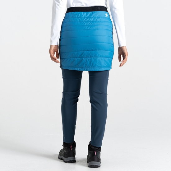 Damen Deter wattierter Rock Blau