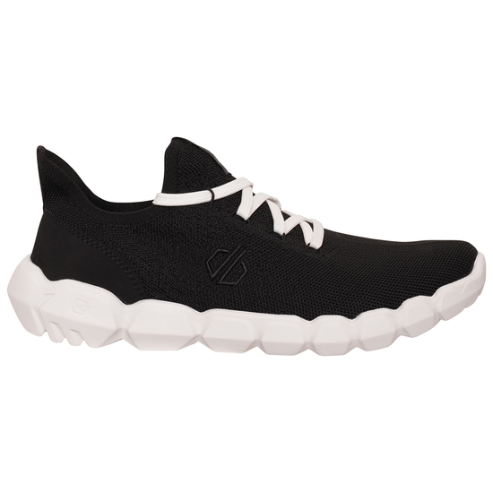 Damen Hex-At Sportschuhe mit Strick Schwarz Weiß