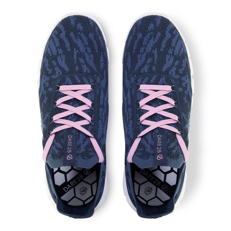 Women's Hex-At Knit Trainers Orion Grey Powder Pink