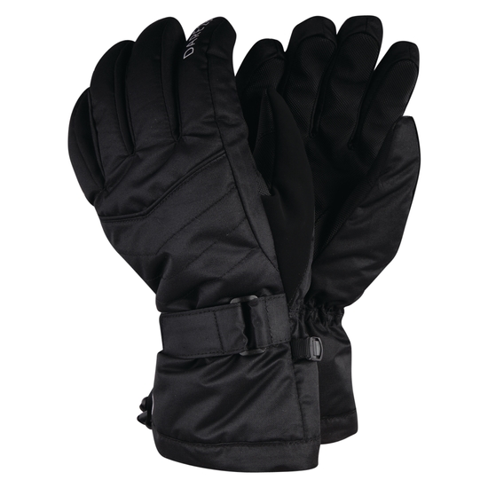 Damen Acute wasserdichte Skihandschuhe Schwarz