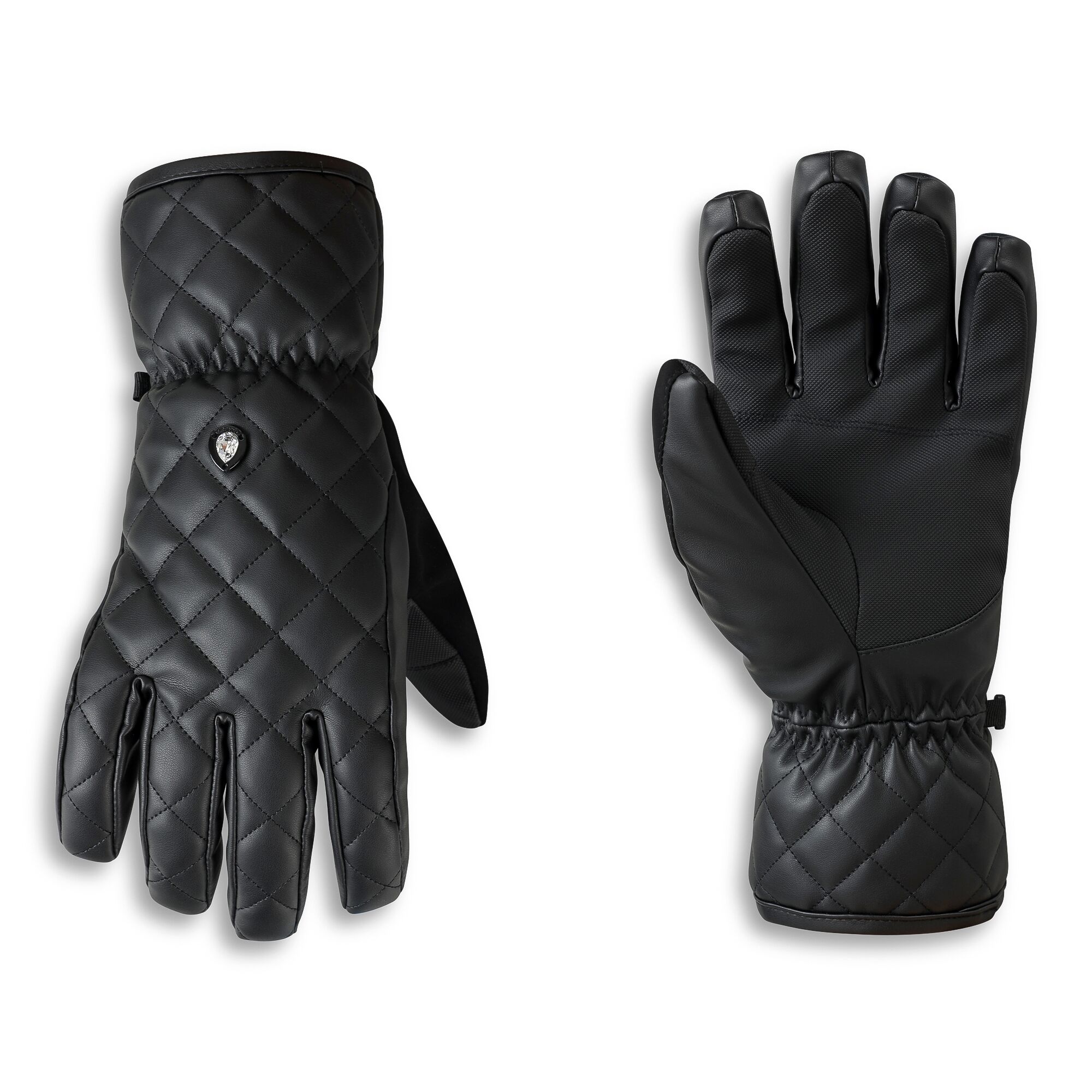 Dare 2B Women's Jet Black Faux Leather Insulating Gloves In Medium - Image 5