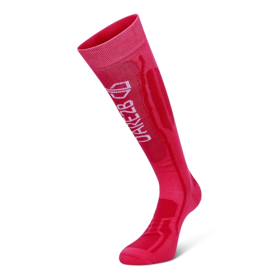 Women's Performance Premium Ski Socks Pure Pink Red