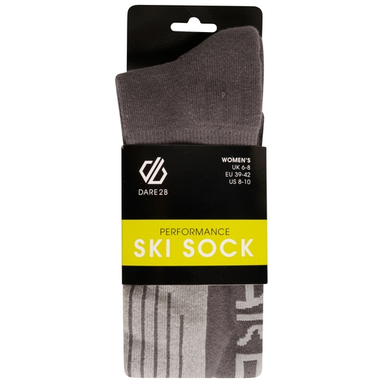 Women's Performance Ski Socks Ebony Grey Argent