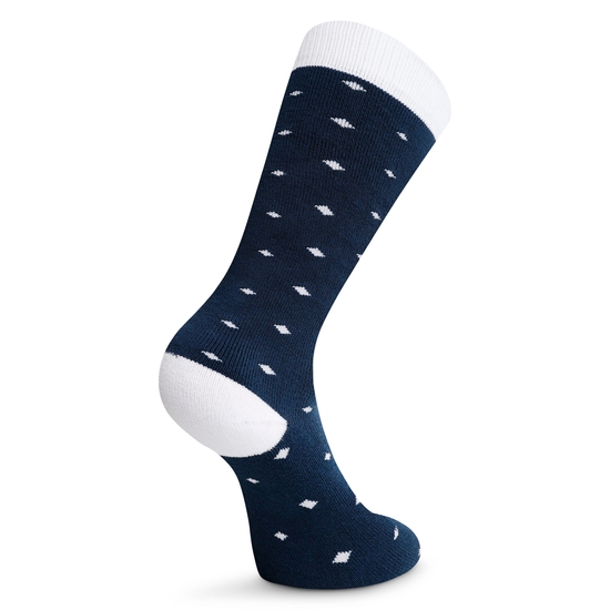 Women's Printed Ski Socks Moonlight Denim Dot Print