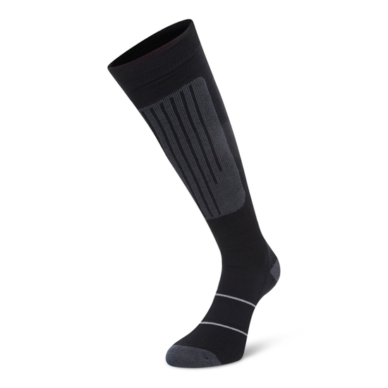 Damen technische Skisocken Schwarz & Grau