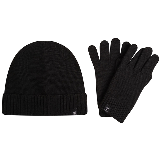 Damen Necessity Set mit Mütze und Handschuhen  Schwarz