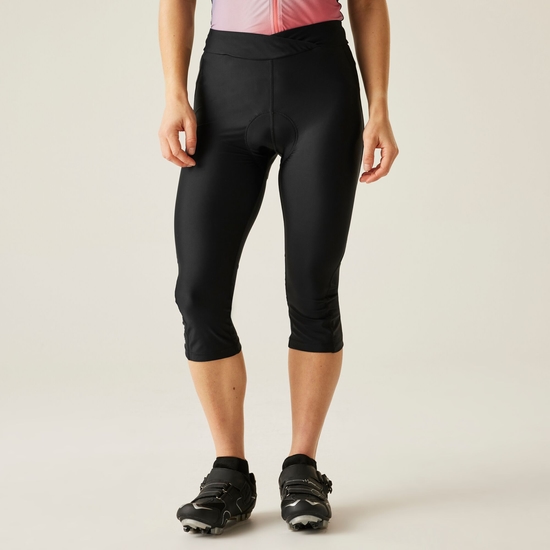 Women's Worldly Gel Cycling Capri Black