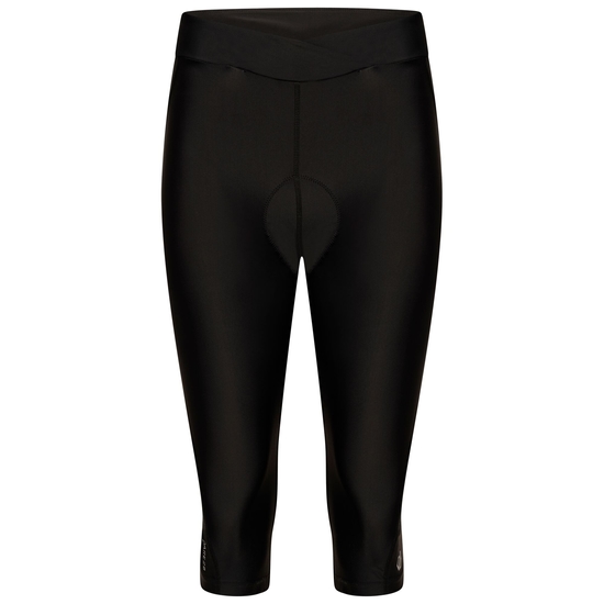Damen Worldly Gel-Capri-Fahrradleggings Schwarz