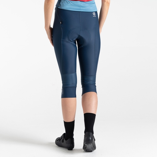 Women's Worldly Gel Cycling Capri Moonlight Denim