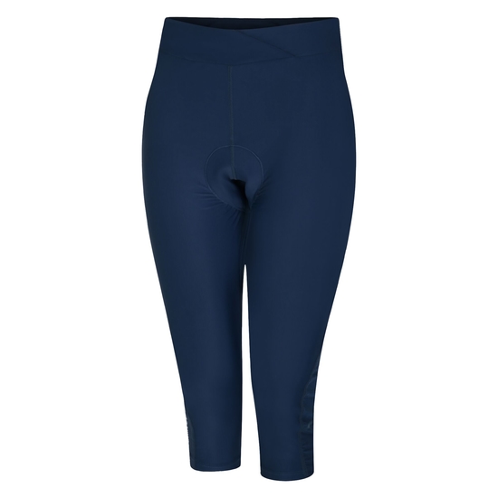 Women's Worldly Gel Cycling Capri Moonlight Denim