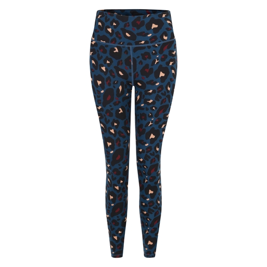 Women's Influential Gym Leggings Moonlight Denim Animal Print