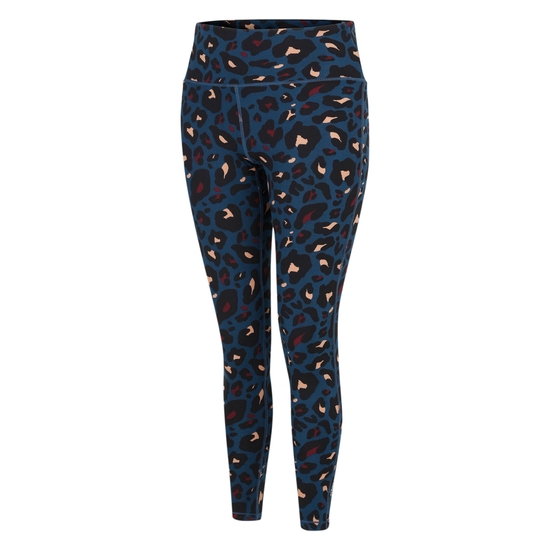 Women's Influential Gym Leggings Moonlight Denim Animal Print