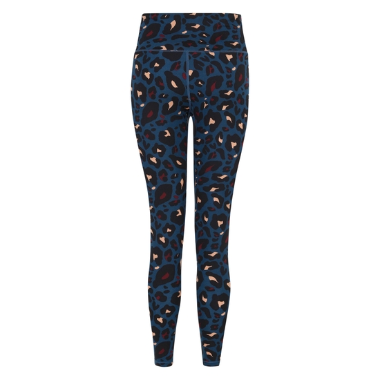 Women's Influential Gym Leggings Moonlight Denim Animal Print