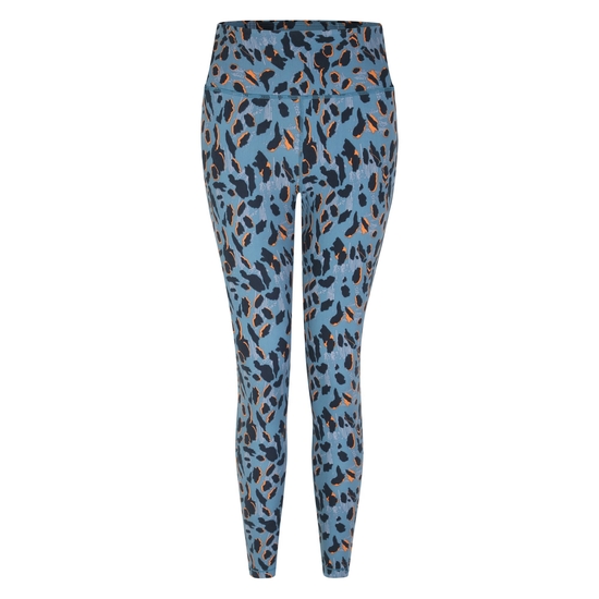 Women's Influential Gym Leggings Niagara Blue Animal Print