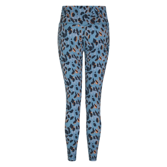 Women's Influential Gym Leggings Niagara Blue Animal Print
