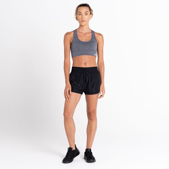 Damen Sprint 2-in-1-Shorts Schwarz