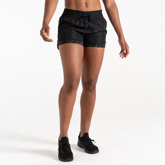 Women's Sprint Up 2-in-1 Shorts Black Dash Animal Print