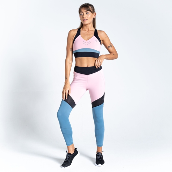 Born To Shine leichte Leggings für Damen Rosa Schwarz