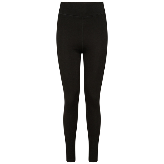 Damen Sleek Leggings mit Fleece-Futter Schwarz