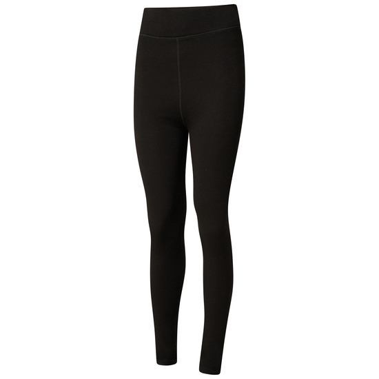 Damen Sleek Leggings mit Fleece-Futter Schwarz