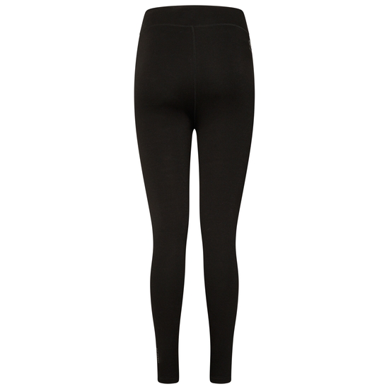 Damen Sleek Leggings mit Fleece-Futter Schwarz