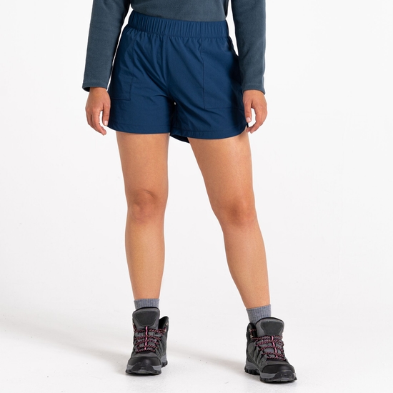Short de marche léger Femme Rapport Bleu