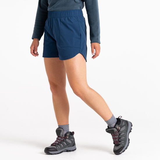 Short de marche léger Femme Rapport Bleu