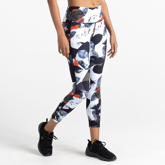 Women's Influential 7/8 Gym Leggings Lichen Green Abstract