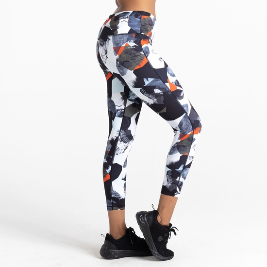 Women's Influential 7/8 Gym Leggings Lichen Green Abstract
