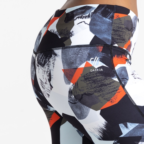 Women's Influential 7/8 Gym Leggings Lichen Green Abstract
