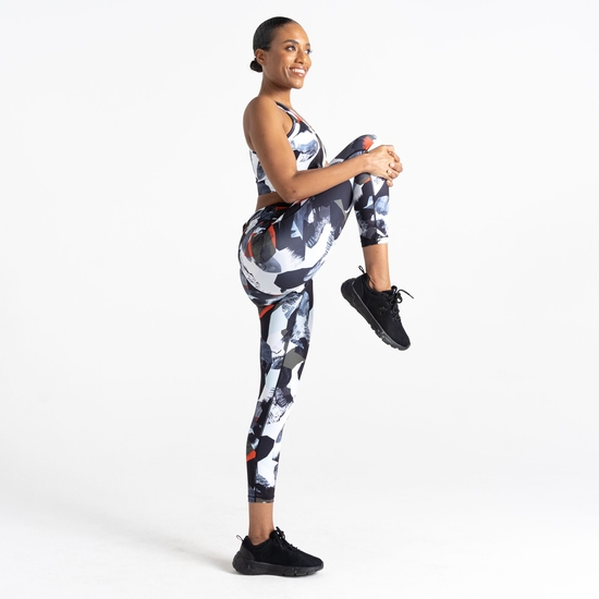 Women's Influential 7/8 Gym Leggings Lichen Green Abstract