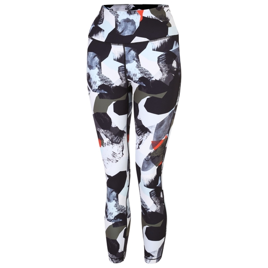 Women's Influential 7/8 Gym Leggings Lichen Green Abstract
