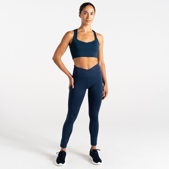 Damen Revived Leggings Blau