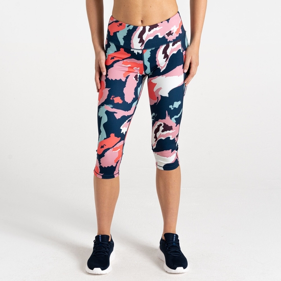 Women's Influential II 3/4 Leggings Marble Swirl Print 