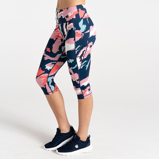 Women's Influential II 3/4 Leggings Marble Swirl Print 