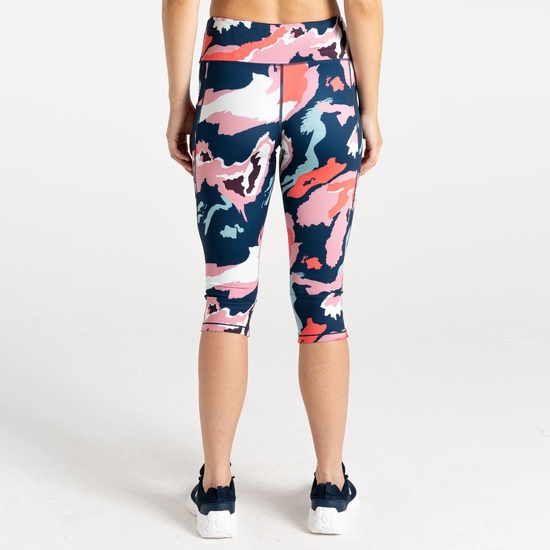 Women's Influential II 3/4 Leggings Marble Swirl Print 