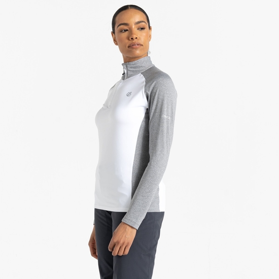 Involved II leichter Core Stretch-Midlayer mit halblangem Reißverschluss für Damen Weiß