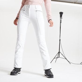 Swarovski Embellished - Women's Inspired Waterproof Luxe Ski Pants White
