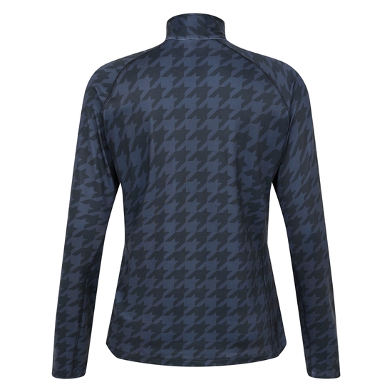 Women's Divulge Lightweight Core Stretch Midlayer Black Dogtooth Print