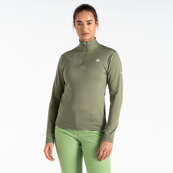Damen Lowline II leichtes Core-Stretch-Midlayer Olivgrün