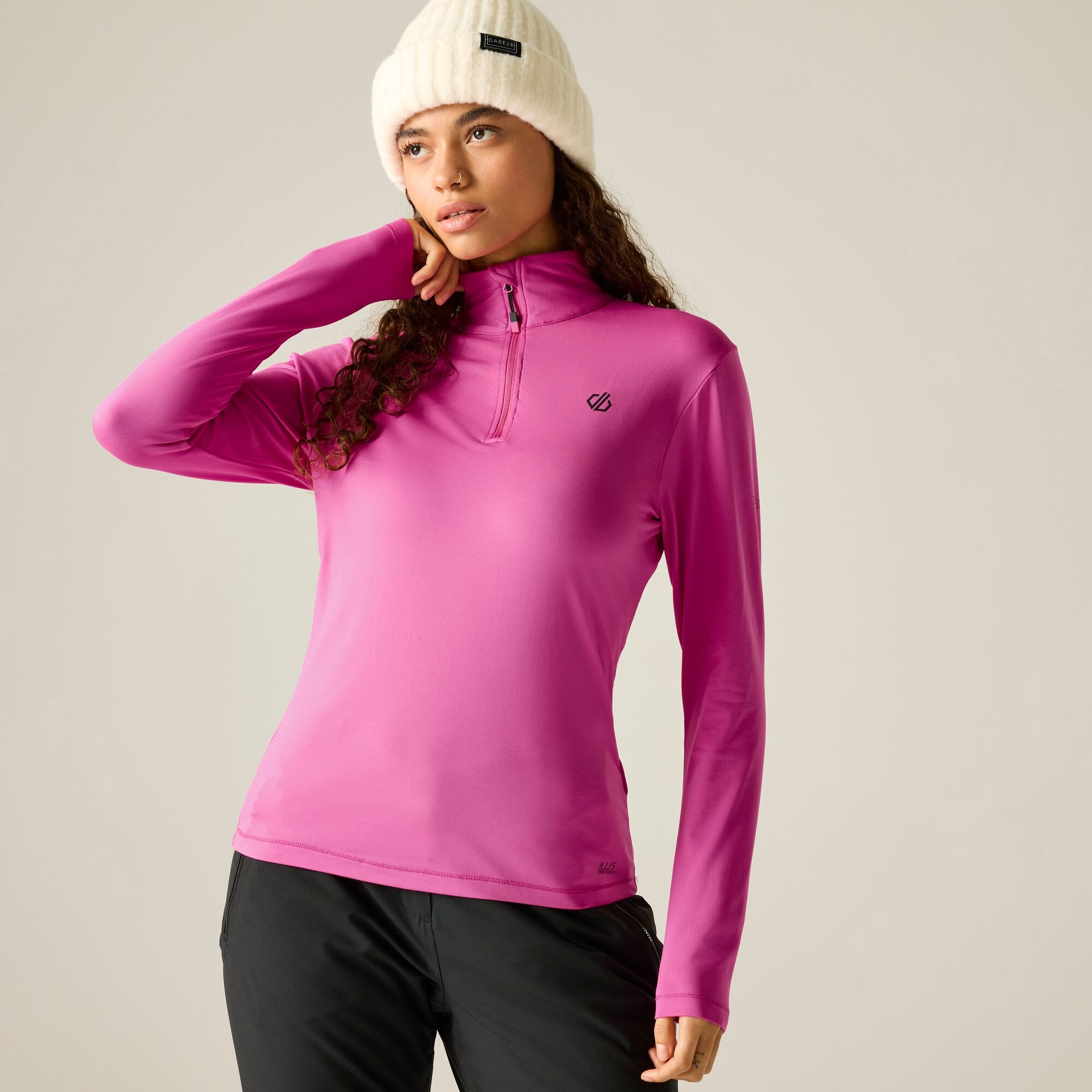 Dare 2B Women's Pink Lowline Ii Core Stretch Midlayer Size: 14