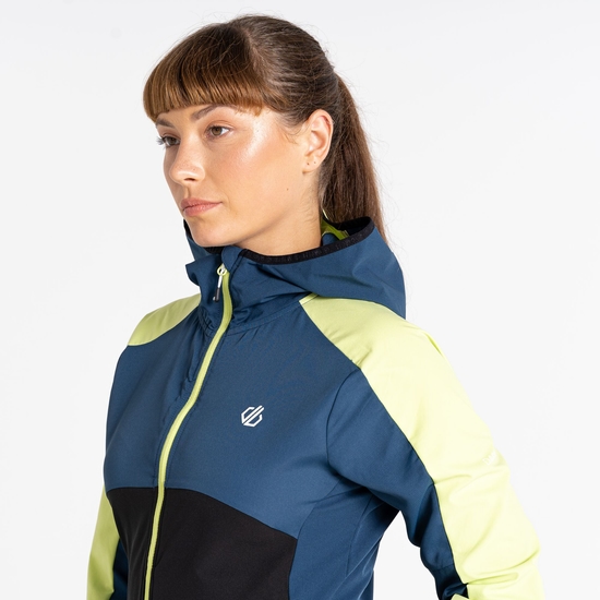 Veste à capuche Femme Softshell Avidly Vert Bleu
