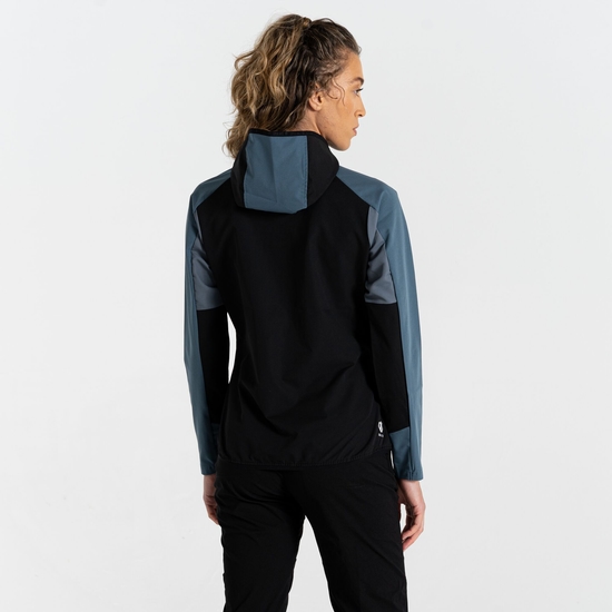 Women's Avidly Hooded Softshell Jacket Orion Grey Black