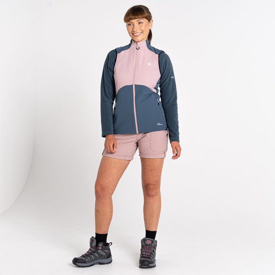 Women's Avidly Softshell Vest Dusky Rose Orion Grey