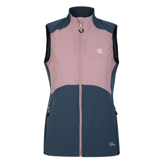 Women's Avidly Softshell Vest Dusky Rose Orion Grey