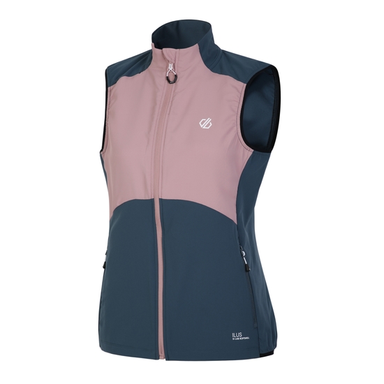 Women's Avidly Softshell Vest Dusky Rose Orion Grey