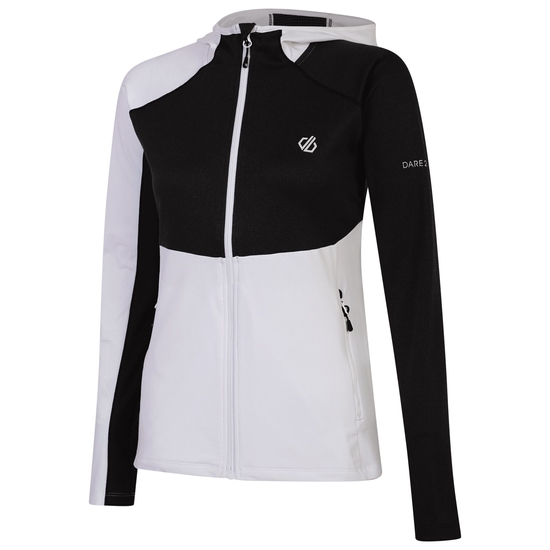 Women's Convey II Hooded Core Stretch Midlayer White Black