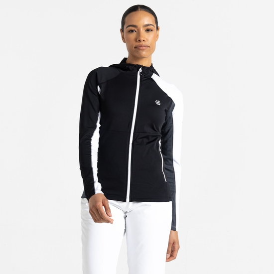 Damen Convey II Core Stretch-Midlayer mit Kapuze weiß