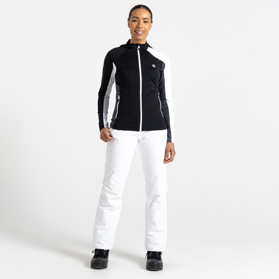 Women's Convey II Hooded Core Stretch Midlayer Charcoal Grey Black