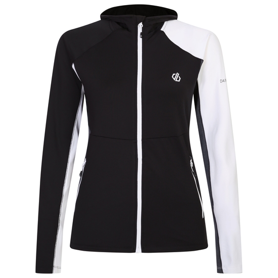 Women's Convey II Hooded Core Stretch Midlayer Charcoal Grey Black